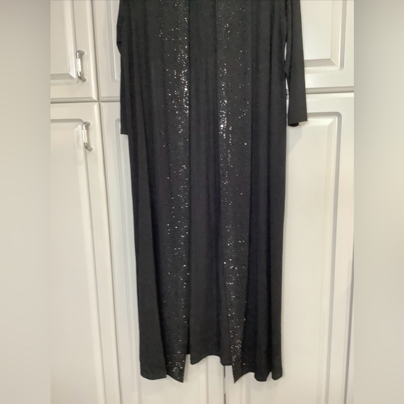 Gardy Long Rhinestone Studded Bling Kimono Jacket 3/4 Sleeve Open Front Size Med - Picture 6 of 8